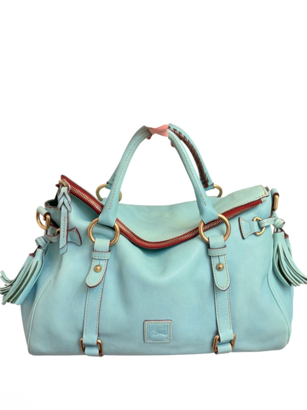Dooney & bourke rare limited ed Aqua blue green large florentine bag satchel